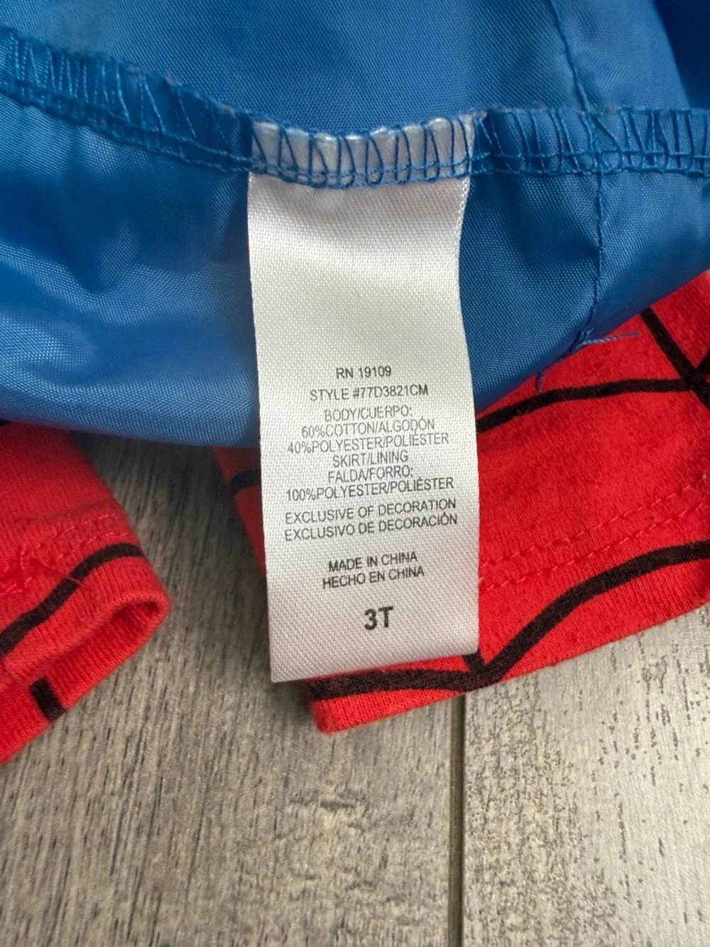 Spiderman Girls Costume Dress with Leggings and Headband Size 3t - Picture 7 of 8